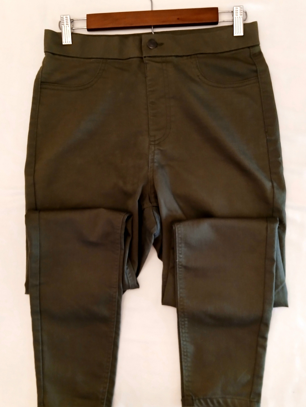 NWOT No Boundaries Olive Green Super High Rise Skinny Pants Juniors L Womens M